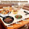 Food Warming Mat 23.6X15.8In 300W Fast Heating Electric Silicone Food Warmer With 14 Temp Levels 10Hrs Timer Settings Roll-Up Portable Hot Plates Heat