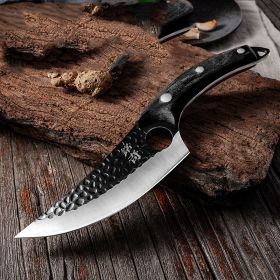 Forged Knife Set Small Kitchen Knife Boning Knife (Option: MTG30 black)